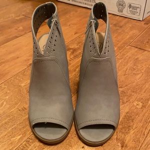 Grey ankle booties